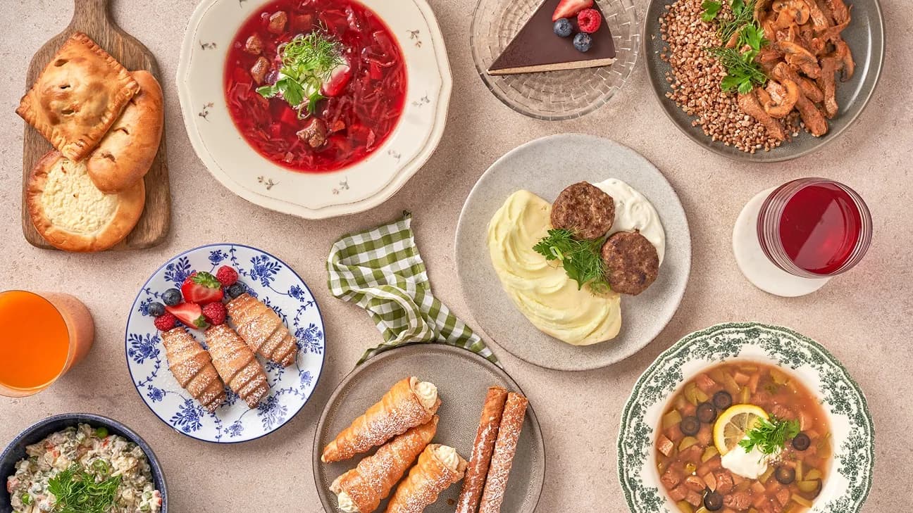 Russian dishes served at Pechka